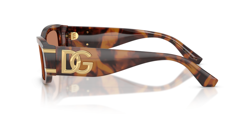 แว่นกันแดด Dolce & Gabbana DG4564-3497/3 มุมข้าง ขาแว่นสีฮาวานาแดง