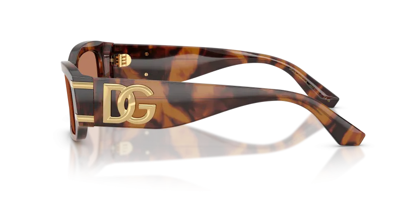 แว่นกันแดด Dolce & Gabbana DG4564-3497/3 มุมข้าง ขาแว่นสีฮาวานาแดง
