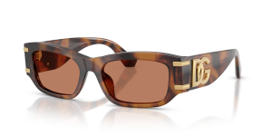แว่นกันแดด Dolce & Gabbana DG4564-3497/3 มุมเฉียง สีฮาวานาแดง สำหรับผู้หญิง