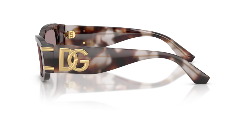 แว่นกันแดด Dolce & Gabbana DG4564-3498LA มุมข้าง ขาแว่นสีฮาวานาม่วง