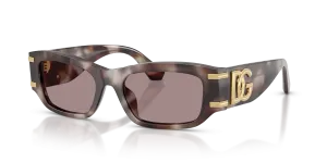 แว่นกันแดด Dolce & Gabbana DG4564-3498LA มุมเฉียง สีฮาวานาม่วง สำหรับผู้หญิง