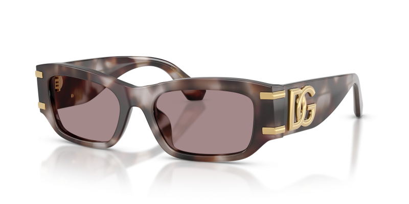 แว่นกันแดด Dolce & Gabbana DG4564-3498LA Violet Havana Violet แว่นกันแดด Dolce & Gabbana DG4564-3498LA มุมเฉียง สีฮาวานาม่วง สำหรับผู้หญิง
