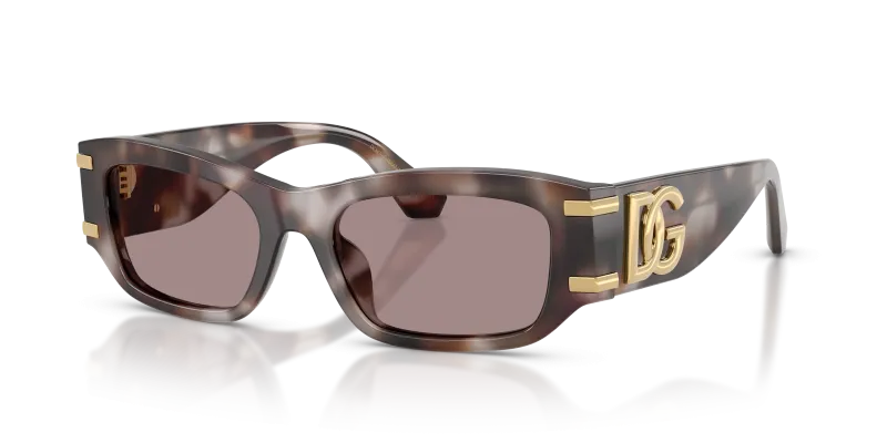 แว่นกันแดด Dolce & Gabbana DG4564-3498LA มุมเฉียง สีฮาวานาม่วง สำหรับผู้หญิง