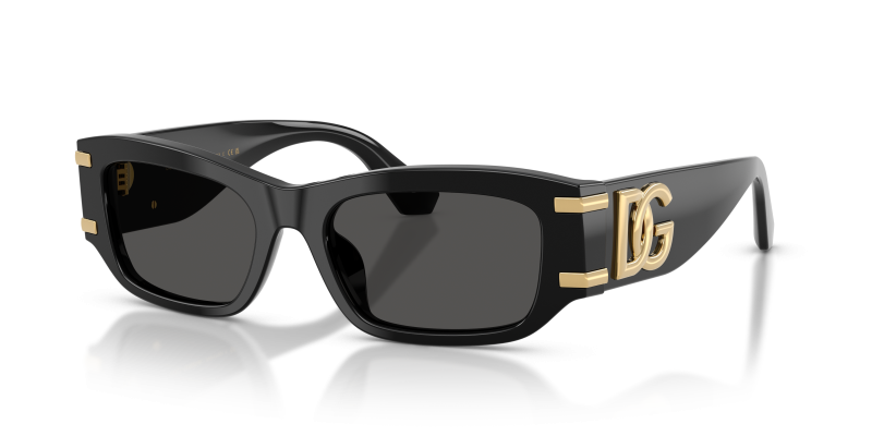 แว่นกันแดด Dolce & Gabbana DG4564-501/87 Black Dark Grey แว่นกันแดด Dolce & Gabbana DG4564-501/87 มุมเฉียง สีดำ สำหรับผู้หญิง