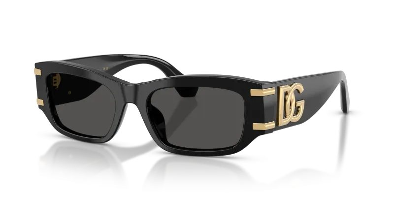 แว่นกันแดด Dolce & Gabbana DG4564-501/87 มุมเฉียง สีดำ สำหรับผู้หญิง