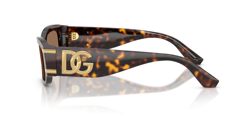 แว่นกันแดด Dolce & Gabbana DG4564-502/73 มุมข้าง ขาแว่นสีฮาวานา