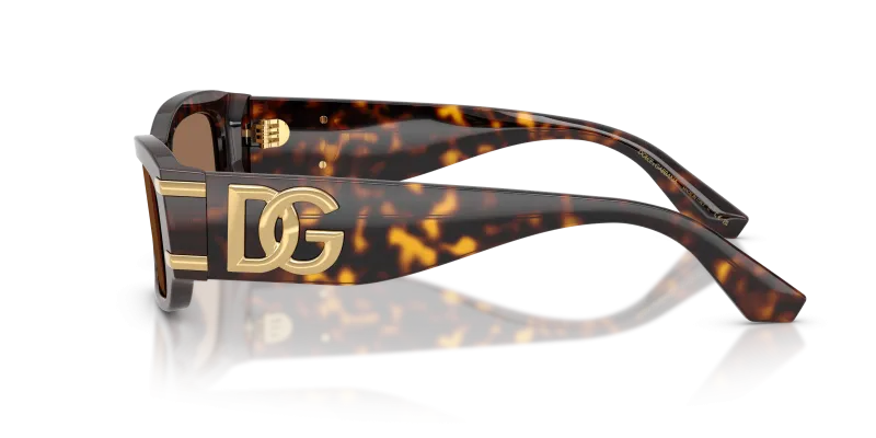 แว่นกันแดด Dolce & Gabbana DG4564-502/73 มุมข้าง ขาแว่นสีฮาวานา