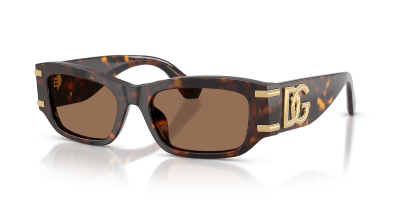 แว่นกันแดด Dolce & Gabbana DG4564-502/73 Havana Dark Brown แว่นกันแดด Dolce & Gabbana DG4564-502/73 มุมเฉียง สีฮาวานา สำหรับผู้หญิง