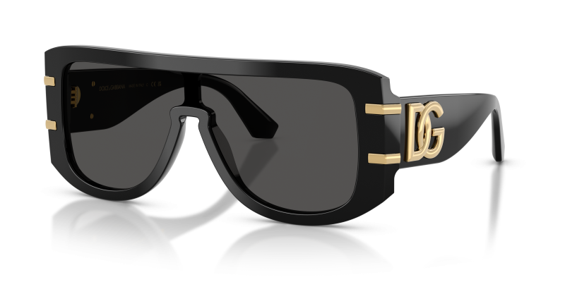 แว่นกันแดด Dolce & Gabbana DG4565-501/87 Black Dark Grey แว่นกันแดด Dolce & Gabbana DG4565-501/87 มุมเฉียง สีดำ สำหรับผู้ชาย