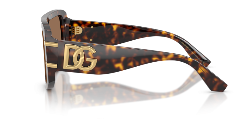 แว่นกันแดด Dolce & Gabbana DG4565-502/73 มุมข้าง ขาแว่นสีฮาวานา