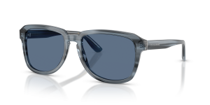 แว่นกันแดด Dolce & Gabbana DG4566-348280 มุมเฉียง น้ำเงินโปร่งใสบนลายทางสีน้ำเงิน สำหรับผู้ชาย