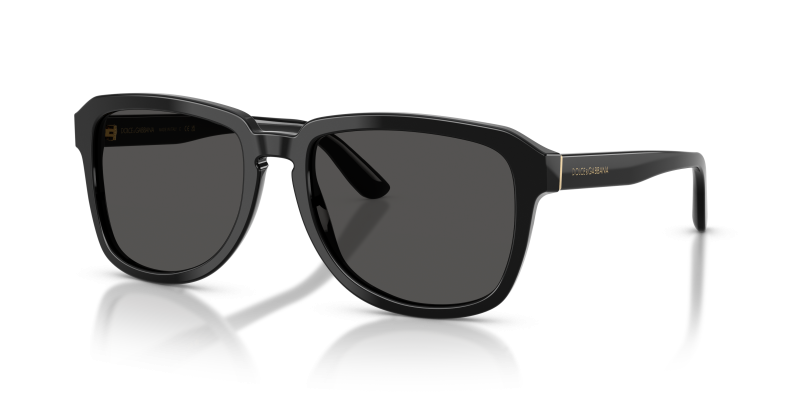 แว่นกันแดด Dolce & Gabbana DG4566-501/87 มุมเฉียง สีดำ สำหรับผู้ชาย