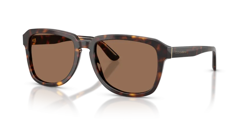 แว่นกันแดด Dolce & Gabbana DG4566-502/73 Havana Dark Brown แว่นกันแดด Dolce & Gabbana DG4566-502/73 มุมเฉียง สีฮาวานา สำหรับผู้ชาย
