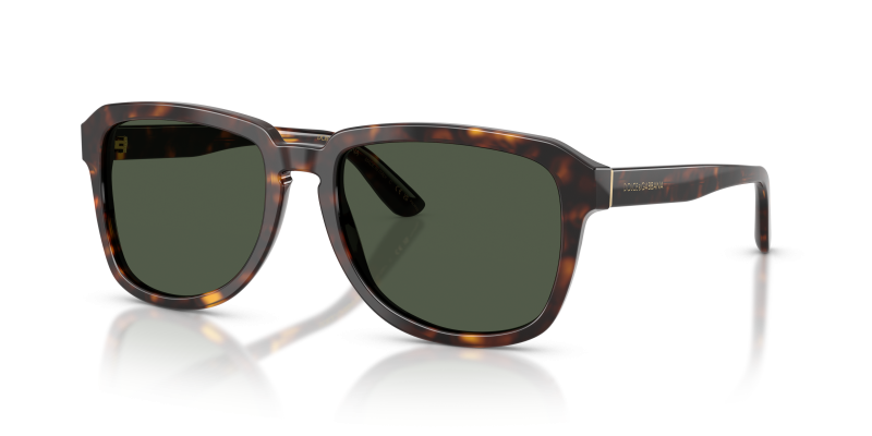 แว่นกันแดด Dolce & Gabbana DG4566-502/9A มุมเฉียง สีฮาวานา สำหรับผู้ชาย