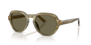 แว่นกันแดด Dolce & Gabbana DG4567-3480/3 มุมเฉียง เขียวโปร่งใสบนสีเขียวลายทาง สำหรับผู้ชาย