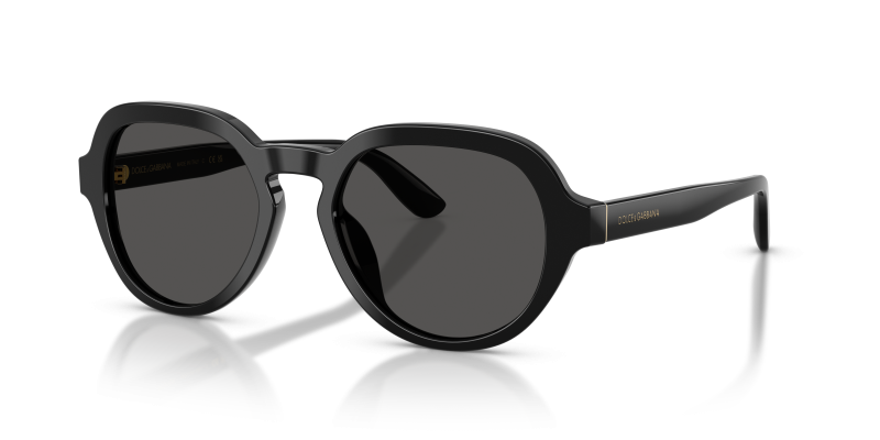 แว่นกันแดด Dolce & Gabbana DG4567-501/87 Black Dark Grey แว่นกันแดด Dolce & Gabbana DG4567-501/87 มุมเฉียง สีดำ สำหรับผู้ชาย
