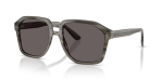 แว่นกันแดด Dolce & Gabbana DG4568-347987 มุมเฉียง เทาโปร่งใสบนลายทางสีเทา สำหรับผู้ชาย