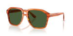 แว่นกันแดด Dolce & Gabbana DG4568-34839A มุมเฉียง น้ำตาลสีอูฐโปร่งใสบนสีขิงลายทาง สำหรับผู้ชาย