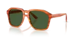 แว่นกันแดด Dolce & Gabbana DG4568-34839A มุมเฉียง น้ำตาลสีอูฐโปร่งใสบนสีขิงลายทาง สำหรับผู้ชาย
