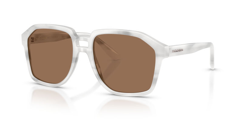 แว่นกันแดด Dolce & Gabbana DG4568-349573 มุมเฉียง สีขาวแถบ สำหรับผู้ชาย