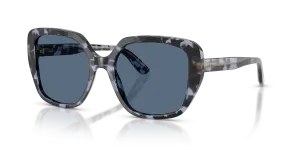 แว่นกันแดด Dolce & Gabbana DG4569-344380 มุมเฉียง สีฮาวานาน้ำเงิน สำหรับผู้หญิง
