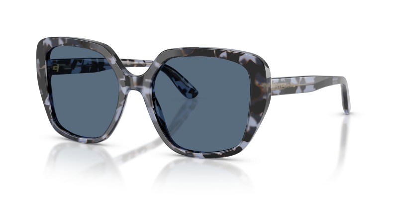 แว่นกันแดด Dolce & Gabbana DG4569-344380 มุมเฉียง สีฮาวานาน้ำเงิน สำหรับผู้หญิง