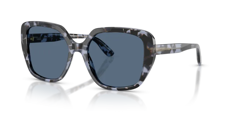 แว่นกันแดด Dolce & Gabbana DG4569-344380 Blue Havana Dark Blue แว่นกันแดด Dolce & Gabbana DG4569-344380 มุมเฉียง สีฮาวานาน้ำเงิน สำหรับผู้หญิง