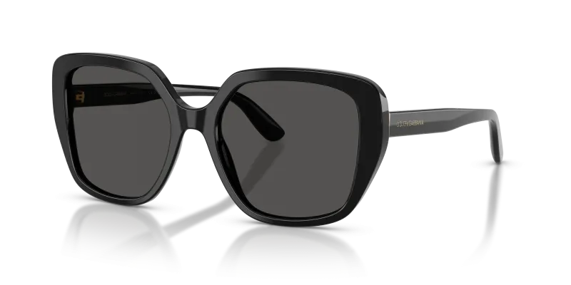แว่นกันแดด Dolce & Gabbana DG4569-501/87 Black Dark Grey แว่นกันแดด Dolce & Gabbana DG4569-501/87 มุมเฉียง สีดำ สำหรับผู้หญิง