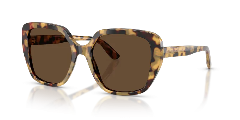 แว่นกันแดด Dolce & Gabbana DG4569-512/73 มุมเฉียง สีฮาวานาเหลือง สำหรับผู้หญิง
