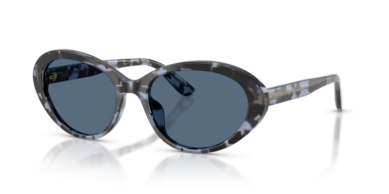 แว่นกันแดด Dolce & Gabbana DG4570-344380 มุมเฉียง สีฮาวานาน้ำเงิน สำหรับผู้หญิง