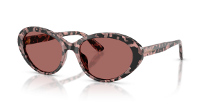 แว่นกันแดด Dolce & Gabbana DG4570-347669 มุมเฉียง สีฮาวานาชมพู สำหรับผู้หญิง