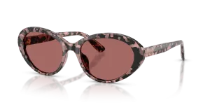 แว่นกันแดด Dolce & Gabbana DG4570-347669 มุมเฉียง สีฮาวานาชมพู สำหรับผู้หญิง