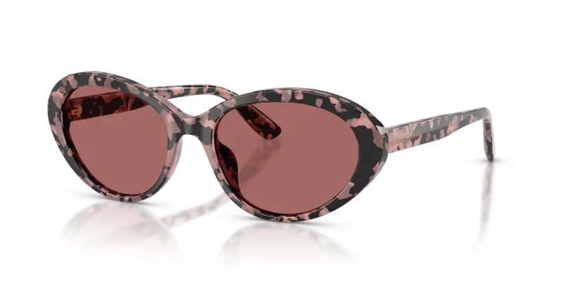 แว่นกันแดด Dolce & Gabbana DG4570-347669 Pink Havana Dark Violet แว่นกันแดด Dolce & Gabbana DG4570-347669 มุมเฉียง สีฮาวานาชมพู สำหรับผู้หญิง