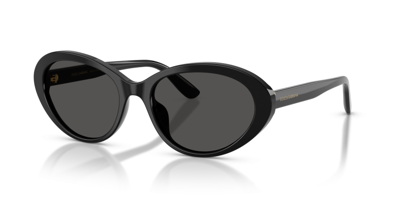 แว่นกันแดด Dolce & Gabbana DG4570-501/87 มุมเฉียง สีดำ สำหรับผู้หญิง