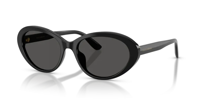 แว่นกันแดด Dolce & Gabbana DG4570-501/87 มุมเฉียง สีดำ สำหรับผู้หญิง