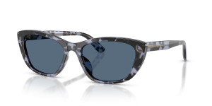 แว่นกันแดด Dolce & Gabbana DG4571-344380 มุมเฉียง สีฮาวานาน้ำเงิน สำหรับผู้หญิง