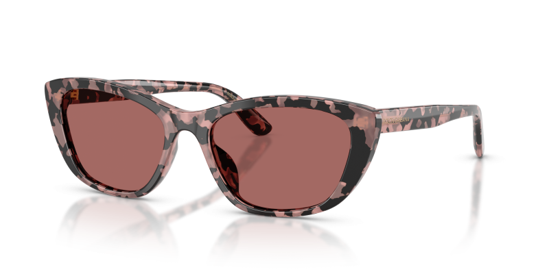 แว่นกันแดด Dolce & Gabbana DG4571-347669 มุมเฉียง สีฮาวานาชมพู สำหรับผู้หญิง