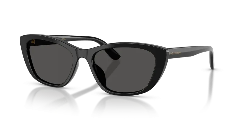 แว่นกันแดด Dolce & Gabbana DG4571-501/87 Black Dark Grey แว่นกันแดด Dolce & Gabbana DG4571-501/87 มุมเฉียง สีดำ สำหรับผู้หญิง