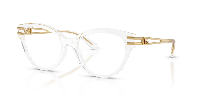 กรอบแว่นสายตา Dolce & Gabbana DG5116-3133 Crystal แว่นสายตา Dolce & Gabbana DG5116-3133 มุมเฉียง สีคริสตัล สำหรับผู้หญิง