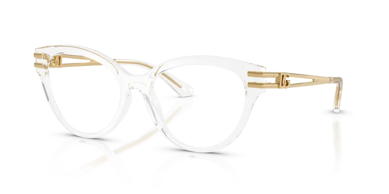 แว่นสายตา Dolce & Gabbana DG5116-3133 มุมเฉียง สีคริสตัล สำหรับผู้หญิง