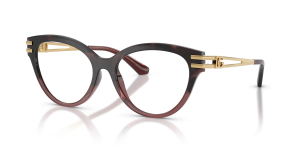 แว่นสายตา Dolce & Gabbana DG5116-3493 มุมเฉียง สีฮาวานาเบอร์กันดีไล่ระดับ สำหรับผู้หญิง