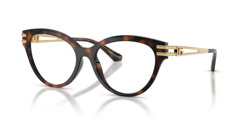 กรอบแว่นสายตา Dolce & Gabbana DG5116-502 Havana แว่นสายตา Dolce & Gabbana DG5116-502 มุมเฉียง สีฮาวานา สำหรับผู้หญิง