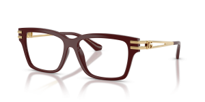 แว่นสายตา Dolce & Gabbana DG5117-3091 มุมเฉียง สีบอร์โด สำหรับผู้หญิง