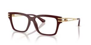 แว่นสายตา Dolce & Gabbana DG5117-3091 มุมเฉียง สีบอร์โด สำหรับผู้หญิง
