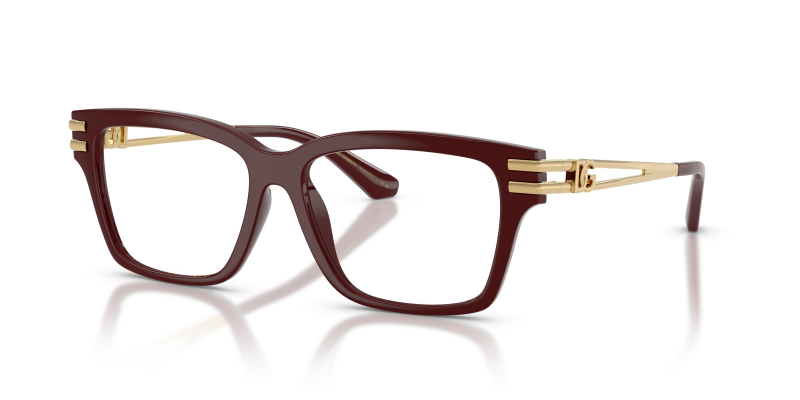 กรอบแว่นสายตา Dolce & Gabbana DG5117-3091 Bordeaux แว่นสายตา Dolce & Gabbana DG5117-3091 มุมเฉียง สีบอร์โด สำหรับผู้หญิง