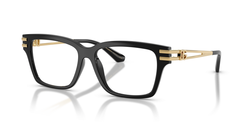 แว่นสายตา Dolce & Gabbana DG5117-501 มุมเฉียง สีดำ สำหรับผู้หญิง
