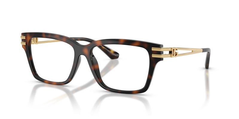 กรอบแว่นสายตา Dolce & Gabbana DG5117-502 Havana แว่นสายตา Dolce & Gabbana DG5117-502 มุมเฉียง สีฮาวานา สำหรับผู้หญิง