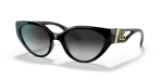 แว่นกันแดด Dolce & Gabbana DG6146 501/8G Black Gradient Grey Dolce & Gabbana DG6146 501/8G แว่นกันแดดทรงตาแมวสีดำไล่เทา สำหรับผู้หญิง