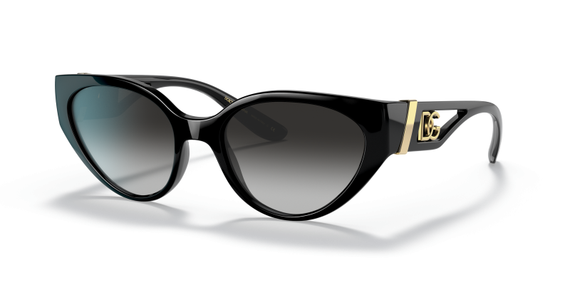 แว่นกันแดด Dolce & Gabbana DG6146 501/8G Black Gradient Grey Dolce & Gabbana DG6146 501/8G แว่นกันแดดทรงตาแมวสีดำไล่เทา สำหรับผู้หญิง