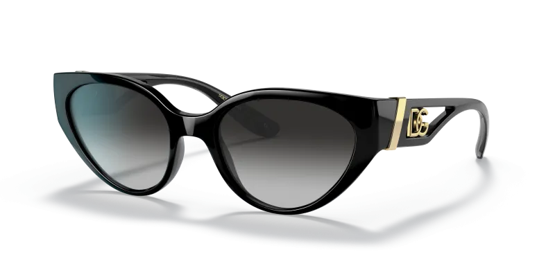 แว่นกันแดด Dolce & Gabbana DG6146 501/8G Black Gradient Grey Dolce & Gabbana DG6146 501/8G แว่นกันแดดทรงตาแมวสีดำไล่เทา สำหรับผู้หญิง